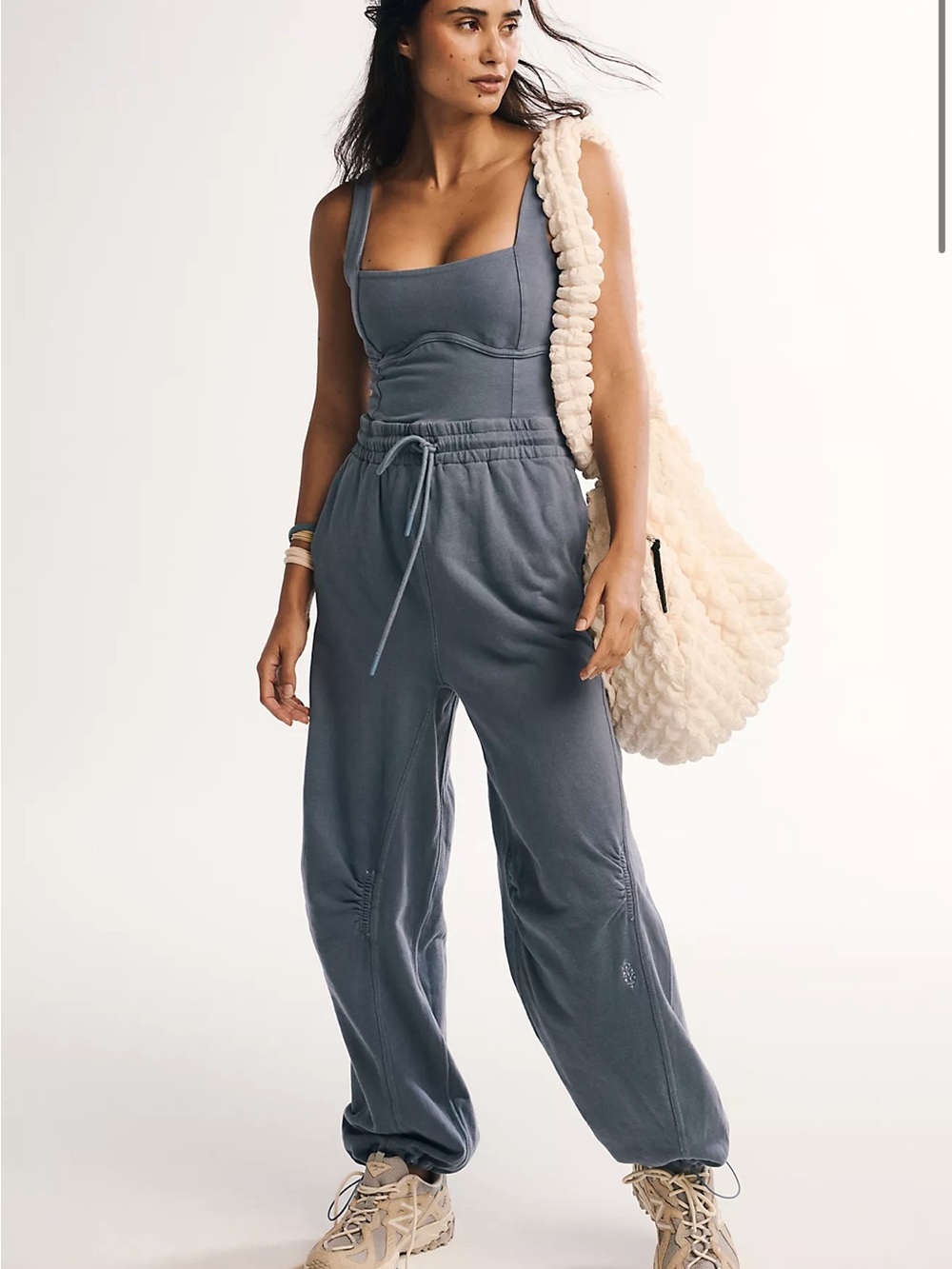 Free People Movement Inbound Onesie; Vintage Washed Navy Color — Size Xs